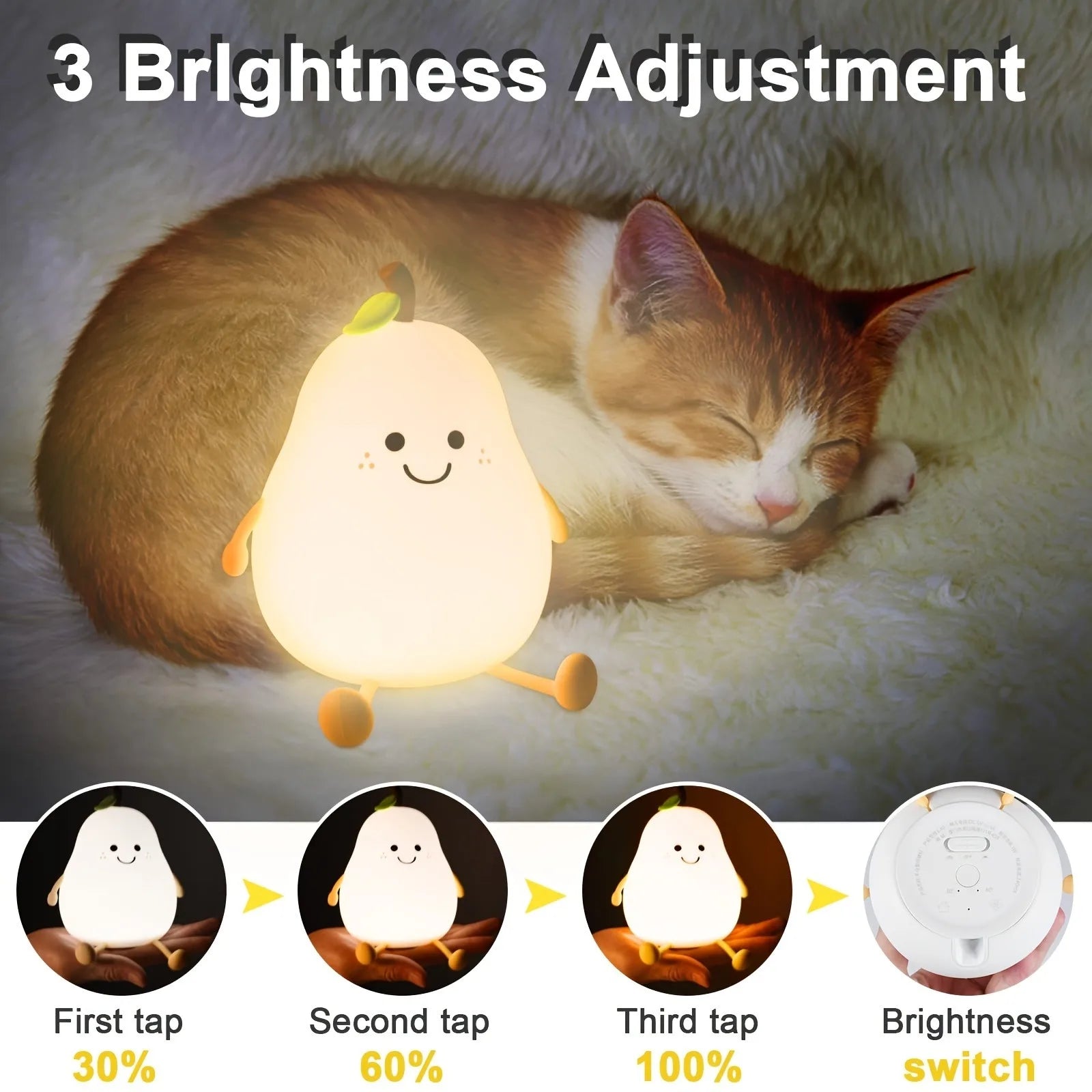Cute Pear Night Light