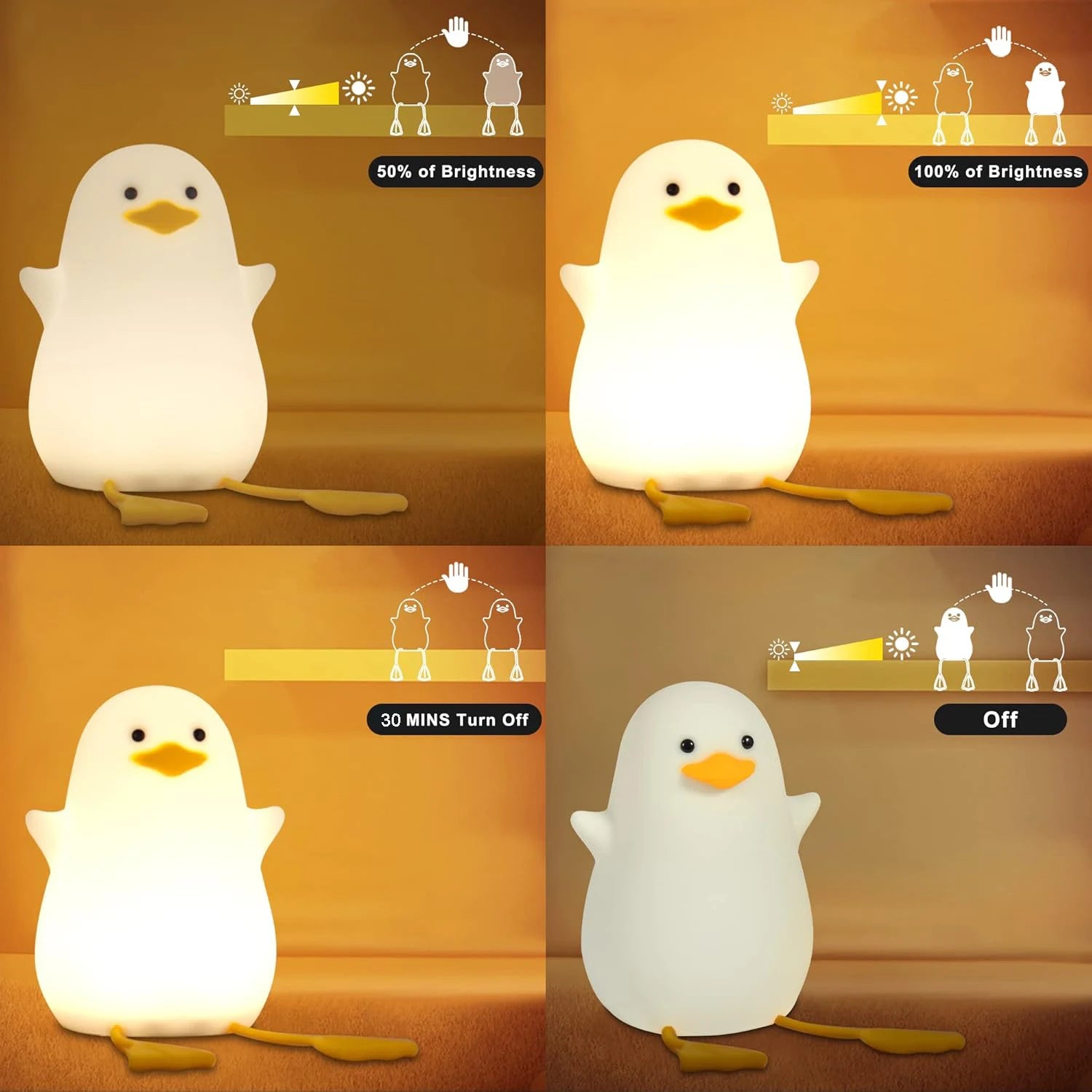 Fun Duck Silicone Night Light