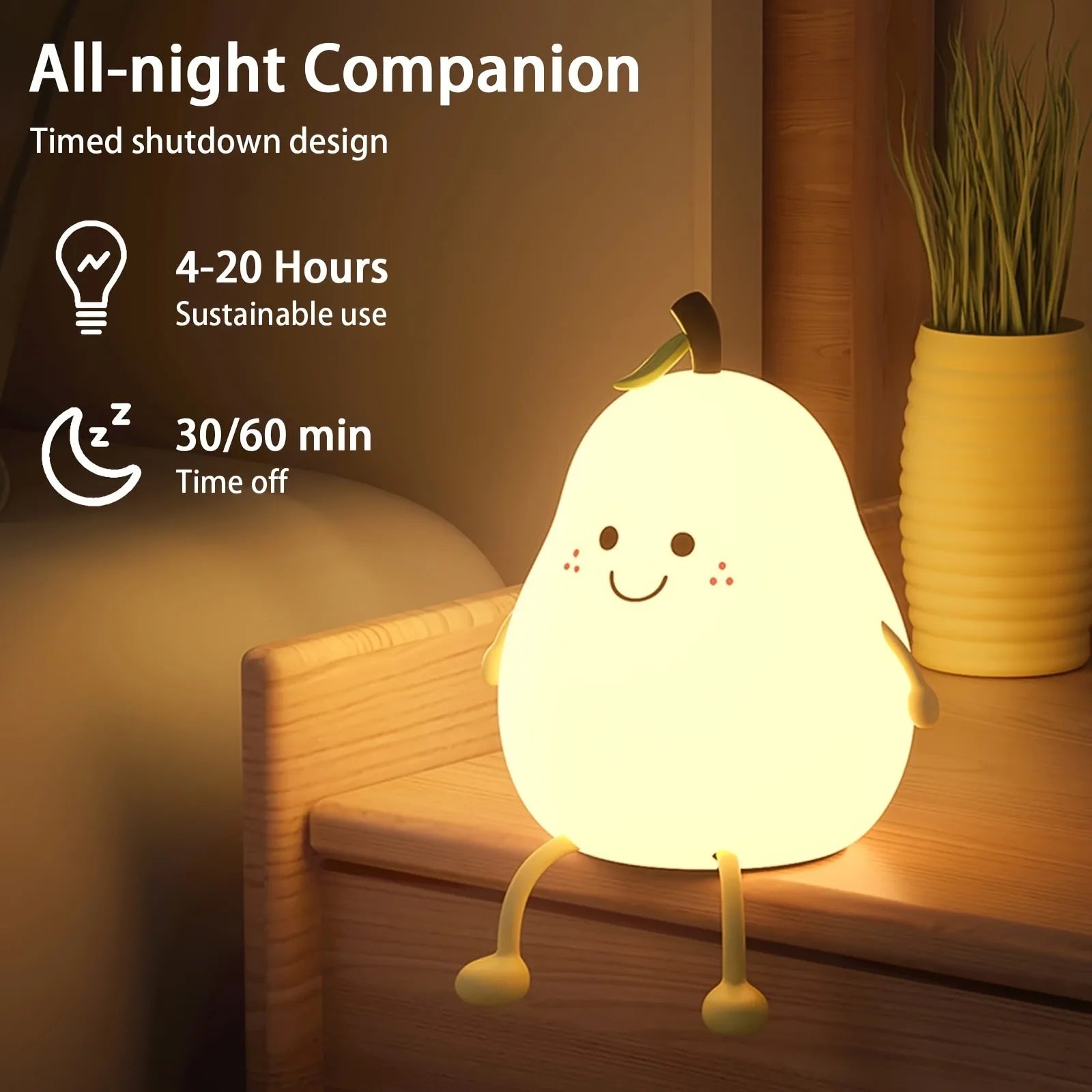 Cute Pear Night Light