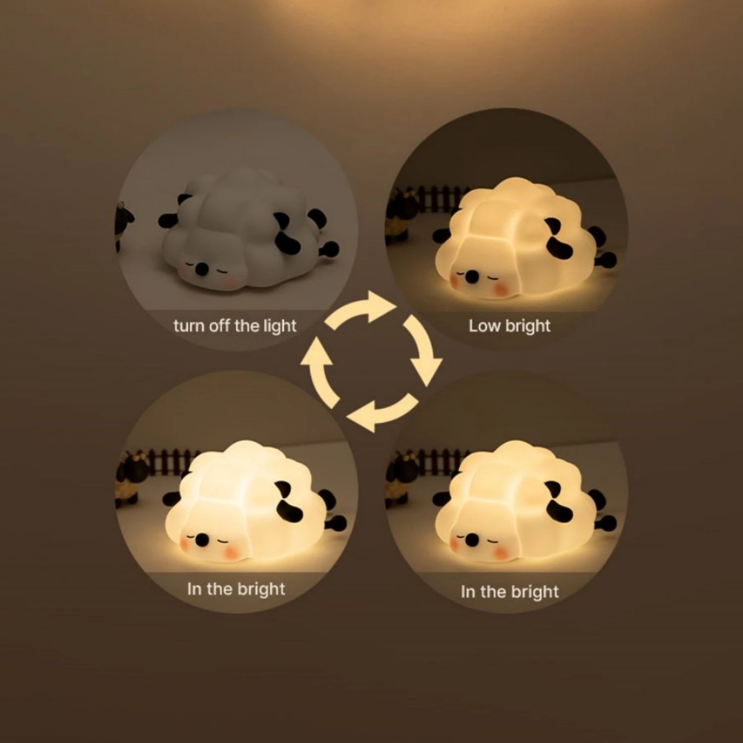 Cute Sheep, Panda, Rabbit LED Night Lights